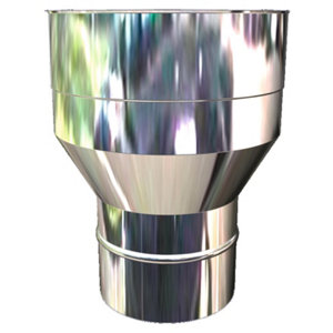 Réduction conique en inox 304 femelle 125 / mâle 80