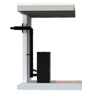 Kit de raccordement "ventouse*" - Noir - Ø 80