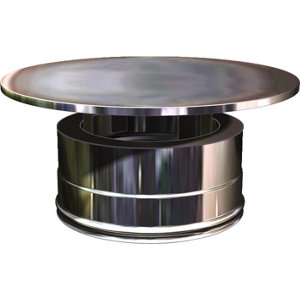 Chapeau simple en inox  - Diamètre : 150 mm