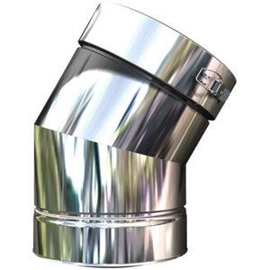 Coude simple en inox 30° - Diam : 150 mm