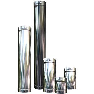 Tuyau droit en inox Ø 150 mm - L. 1 m