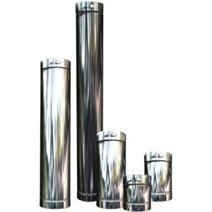 Tuyau droit en inox Ø 150 mm - L. 1 m