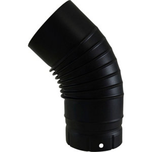 Coude plissé 45° D.150 mm noir mat WESTAFRANCE