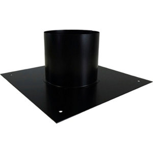 Plaque de finition WESTAFRANCE 20X20 cm tubage D. 150 mm noir brillant