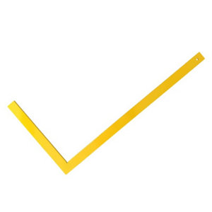 Equerre de maçon robuste, jaune