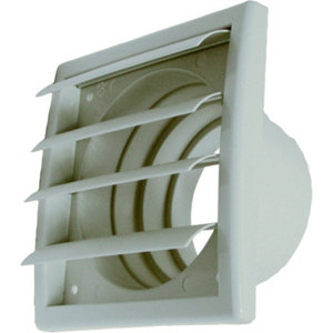 Grille PVC à clapet blanc - 155 x 155 mm
