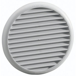 Grille PVC fixation à ressort - Diam. 80/125 mm