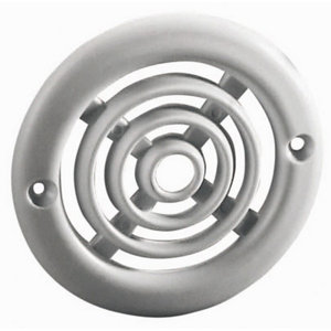 Grille ronde universelle en plastique à encastrer - Ø : 100 mm