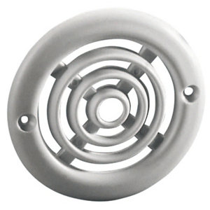 Grille ronde universelle en plastique à encastrer - Ø : 125 mm