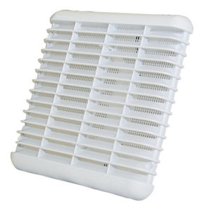 Grille antichoc en PVC blanche à clipser - 190 x 190 mm