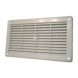 Grille PVC encastrable blanche - 370 x 123 mm