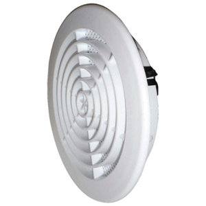 Grille PVC ronde blanche - Ø 100/110 mm