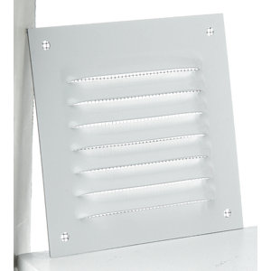 Grille métal carrée alu blanc - 100 x 100 mm