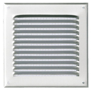 Grille à persiennes en alu anodisé à visser - 165 x 165 mm