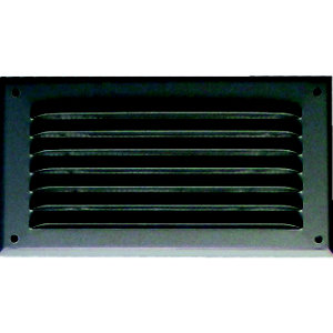 Grille à persiennes en alu anodisé  - 190 x 100 mm