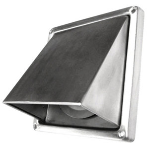 Grille inox à clapet pare vent/pluie