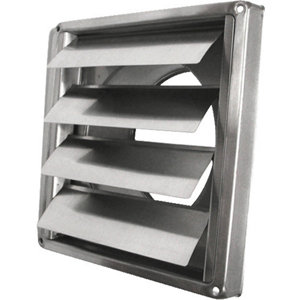 Grille inox à clapet standard - Ø 125 mm