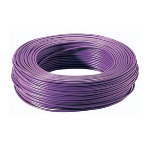 Fil électrique H07VU 1,5 mm² violet - 100 m