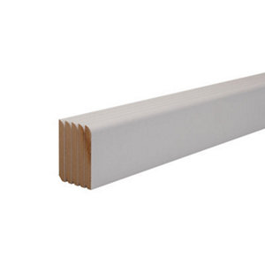 Lot de 5 plinthes MDF prépeintes blanches 200 cm x 6,8 cm x 0,9 cm