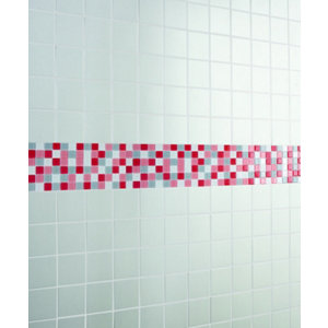 Mosaïque mix rouge/gris - l. 30 x L. 30 cm