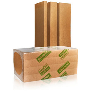 Lot de 10 panneaux d'isolant en fibres de bois lambda 36, R:1,05 - 1,22X0,600 m, Ep. 40 mm