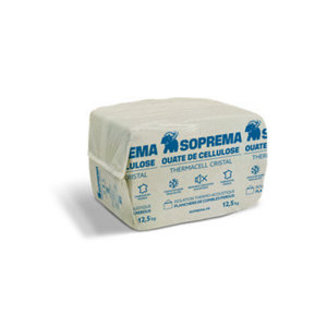 Ouate de cellulose isolant thermique et acoustique THERMACELL CRISTAL 12,5 kg