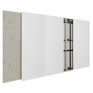 Doublage plaque de plâtre/polyuréthane - TH32 L. 2,50 x l. 1,20 m x Ép. 13 + 80 mm "PU"  