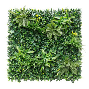 Mur végétal artificiel polyéthylène SPRING 1 x 1 m