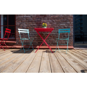 Lame de terrasse bois thermo-chauffée 2 faces - 2070x122x22 mm