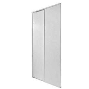 Pack de 2 portes de placard coulissantes Blizz H. 250 x L. 120 cm - blanches
