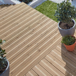 Lame épicéa 28x17,5x390 cm double face lisse et rainurée pour terrasse extérieur