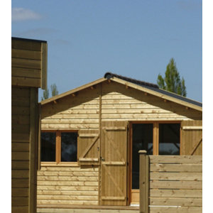 Lot 6 lames épicéa autoclave classe 3 vert 270 x 14,5 cm Ép. 18 mm