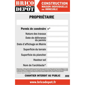 Panneau de chantier - permis de construire