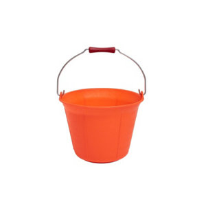 Seau orange fluo sans œillets - 11 L