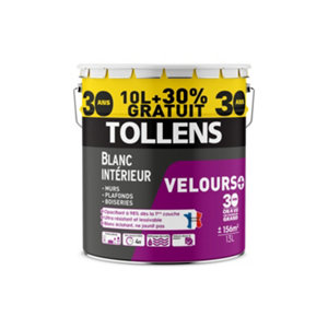 Peinture blanche murs et plafonds monocouche velours - 13 L