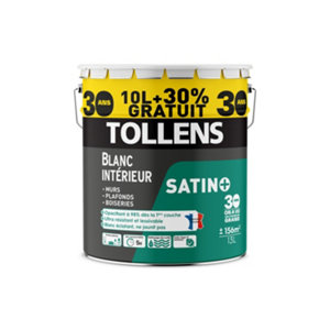 Peinture blanche murs et plafonds monocouhe satin - 13 L