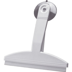 Raclette de douche en plastique blanche