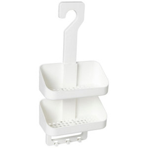 Panier de douche en plastique, blanc