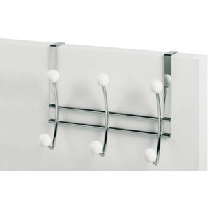 Patère blanc chromé à suspendre - 3 têtes