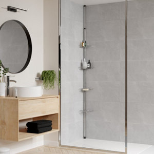 Étagère télescopique Broadway en métal chromé H. 150-250 cm