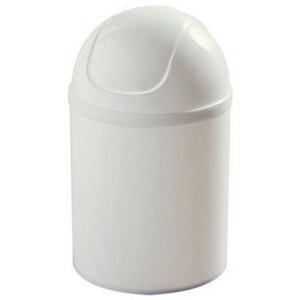 Poubelle à bascule "Sweet" blanc - 5L