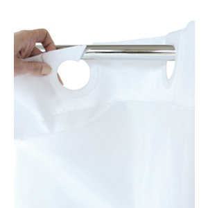 Rideau de douche "Pratik" blanc  180 x 200 cm