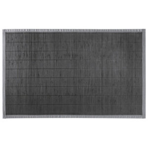 Tapis de bain gris en bambou 50x80 cm