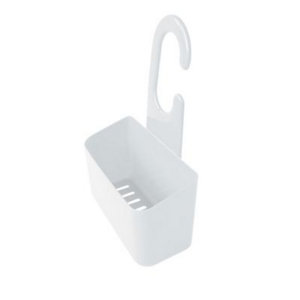 Serviteur de douche blanc - P. 11cm x H. 37 cm x l. 24,2 cm