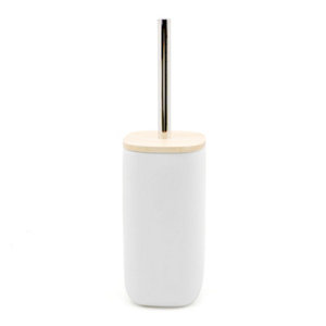 Pot à balai "Ova" en céramique / bois 