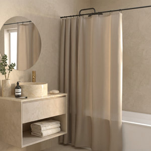Rideau de douche COLOR 180 x 200 cm taupe 