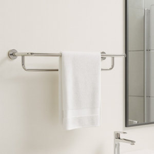 Etagère porte serviette chromé - P. 22 cm x H. 12 cm x l. 59 cm