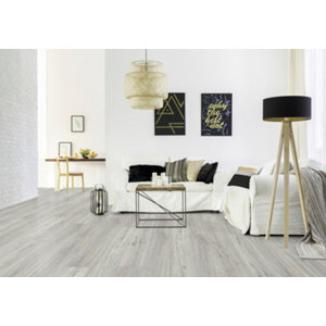 Lames PVC rigides à clipser "Cashew" blanc - l. 17,7 cm. x L. 121 x Ép. 3,4 mm