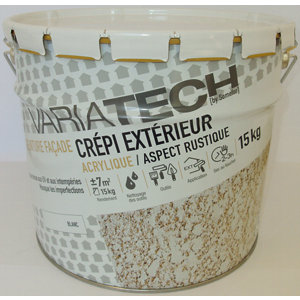 Crépi acrylique aspect rustique pour béton, brique, parpaing…