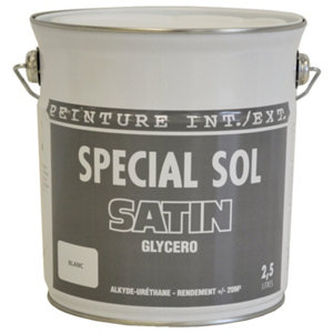 Peinture blanche satin pour sol 2,5 L